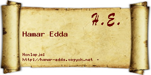 Hamar Edda névjegykártya